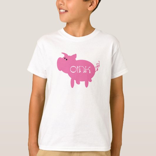 Knor de de Roze T-shirts en Giften van het Varken (Voorkant)