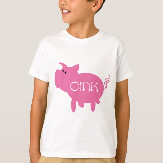 Knor de de Roze T-shirts en Giften van het Varken (Voorkant)