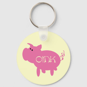 Knor de de Roze T-shirts en Giften van het Varken Sleutelhanger