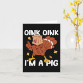 Knor Ik Ben Een Kalkoen Herfst Vallen Yall Dankzeg Kaart (Gele Bloem)