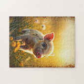 Knorretje bij zonsondergang legpuzzel (Horizontaal)