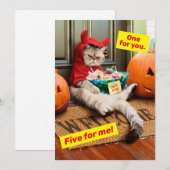 Knorrig Duivel Kat Kaart (Voorkant / Achterkant)