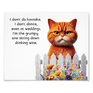Knorrig kat kunst - grappige katten wanddecoraties foto afdruk