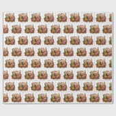 Knorrig Oude Dames Met Rode Wijn Cadeaupapier (Vlak)
