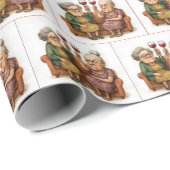 Knorrig Oude Dames Met Rode Wijn Cadeaupapier (Rol Hoek)