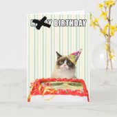 Knorrige Kat - de Gelukkige Kaart van de (Gele Bloem)