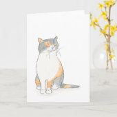 Knorrige Katie kattenkaart Kaart (Gele Bloem)