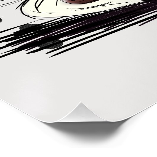 knorrige koffie perfect poster (Hoek)