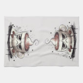 knorrige koffie theedoek (Horizontaal)