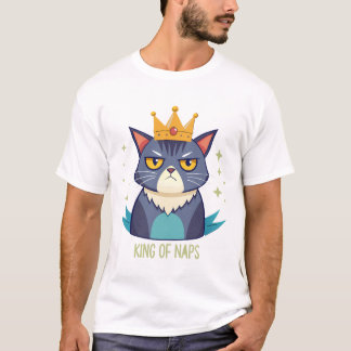 Knorrige Koning van Naps Cat T-shirt