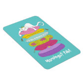 Knorrige prinses kat en erwt cartoon koelkastmagne magneet (Rechterzijde)