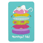 Knorrige prinses kat en erwt cartoon koelkastmagne magneet (Verticaal)