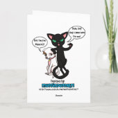 Knorrige Zwarte Kerstmis van Bah Humbug van de Kat Feestdagen Kaart (Achterkant)