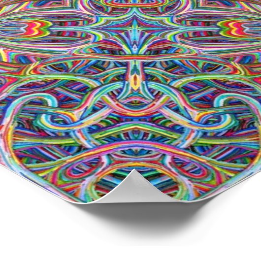 Knortation Knexus Psychedelic Mandala Poster (Hoek)