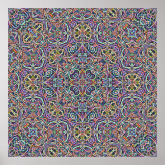 Knortation Knexus Psychedelic Mandala Poster (Voorkant)