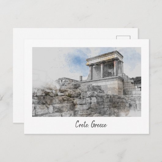  Knossos Palace Briefkaart - Heraklion (Voorkant / Achterkant)