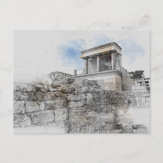Knossos Palace Briefkaart – Heraklion Kreta Reizen (Voorkant)