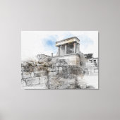 Knossos Palace, Heraklion, Kreta, Griekenland Canvas Afdruk (Voorkant)