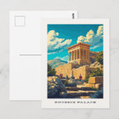 Knossos Palace Kreta Griekenland Travel Briefkaart (Voorkant / Achterkant)