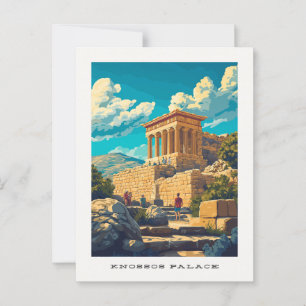 Knossos Palace Kreta Griekenland Travel Briefkaart