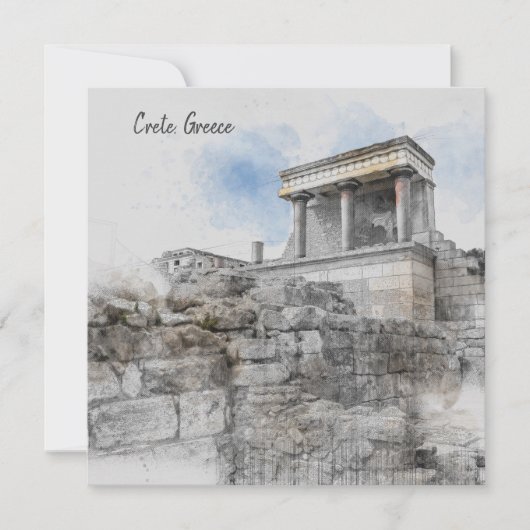 Knossos Paleis Kerstkaart – Oud Kreta Reis (Voorkant)