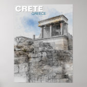Knossos Paleis – Oude Minos-ruïnes Muur Kunst Poster (Voorkant)
