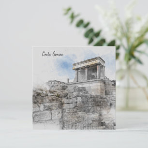 Knossos Paleis Vakantiekaart – Oude Kreta Reizen Feestdagenkaart
