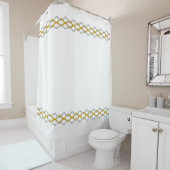 Knot Border - Gold Silver + je rug Douchegordijn (In situ)