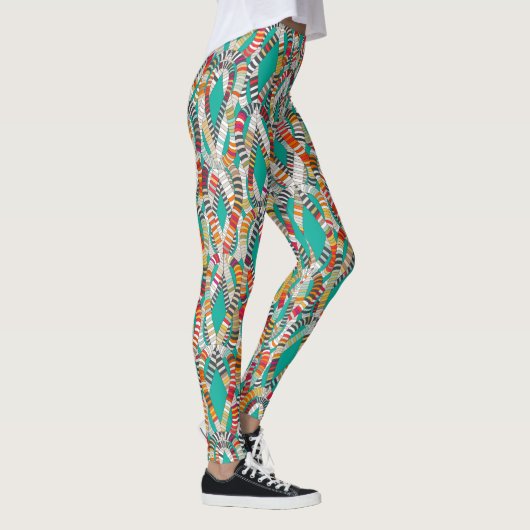 knot drop turquoise leggings (Rechts)