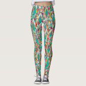knot drop turquoise leggings (Voorkant)