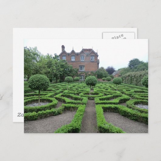 Knot Garden in Old Moseley Hall Briefkaart (Voorkant / Achterkant)