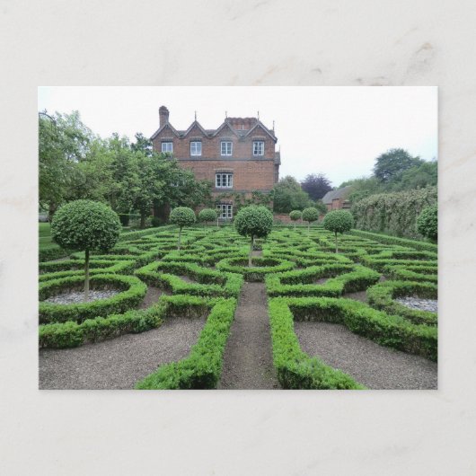 Knot Garden in Old Moseley Hall Briefkaart (Voorkant)