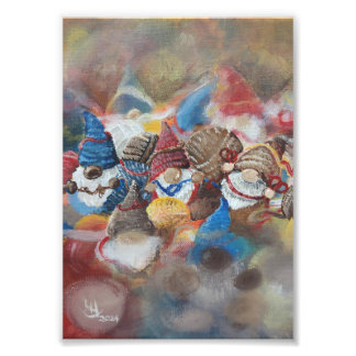 Knot Gnomes Art Print Foto Afdruk