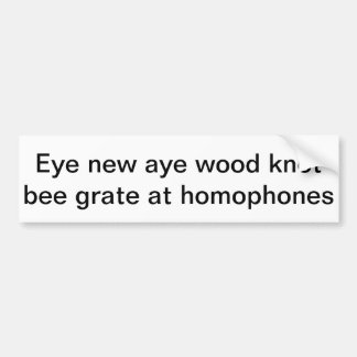 Knot Grate bij homofonen Bumpersticker