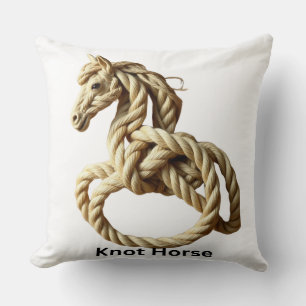 Knot Horse: Equine Elegance voor uw huis Kussen