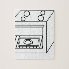 Knot in de oven, grappige baby in moeder zwangere  legpuzzel