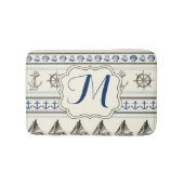 Knot Pattern Bath Mat Sailing Anchor Nautical Rope (Voorkant)