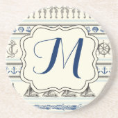 Knot Pattern-Onderzetter Knot Pattern-anchor Nauti Zandsteen Onderzetter (Voorkant)