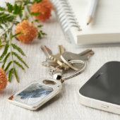 Knot Photo Rectangle Metal Sleutelhanger (Zijkant)