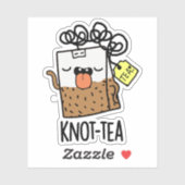 Knot-tea Grappige Thee Woordspeling Sticker (Vel)