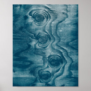 Knot Texture Cool Painted Wood Grain Knot Poster