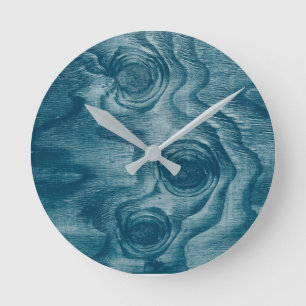 Knot Texture Cool Painted Wood Grain Knot Ronde Klok