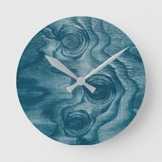 Knot Texture Cool Painted Wood Grain Knot Ronde Klok (Voorkant)