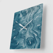 Knot Texture Cool Painted Wood Grain Knot Vierkante Klok (Hoek)