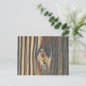 Knot Texture Cool Wood Grain Knot Briefkaart (Staand voorkant)