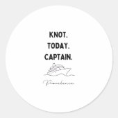 Knot Today Captain Cruise Outfit Providence Rhode  Ronde Sticker (Voorkant)