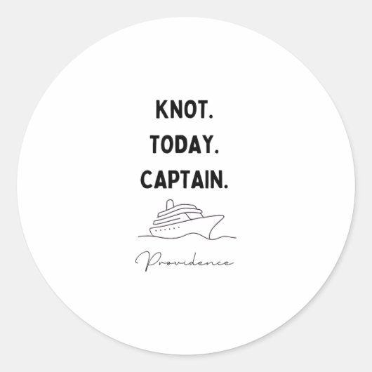 Knot Today Captain Cruise Outfit Providence Rhode  Ronde Sticker (Voorkant)