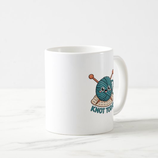 Knot Today Mug | Funny Knitting & Crochet Gift Koffiemok (Voorkant rechts)