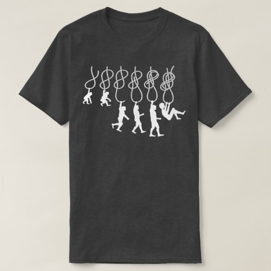 Knot voor evolutieklimmen Afbeelding acht knoop T-shirt (Design voorkant)