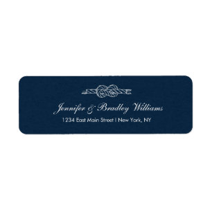 Knot Wedding Return-adreslabel van verkoper Etiket